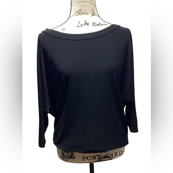 White House Black Market Tops - White House Black Market Boat Necl Blouse Dolman Sleeves Black Size Small